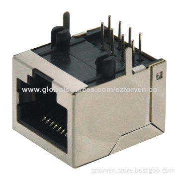 Side Entry Modular Jack, Shielded 1 x 1, 125V AC Voltage Rating